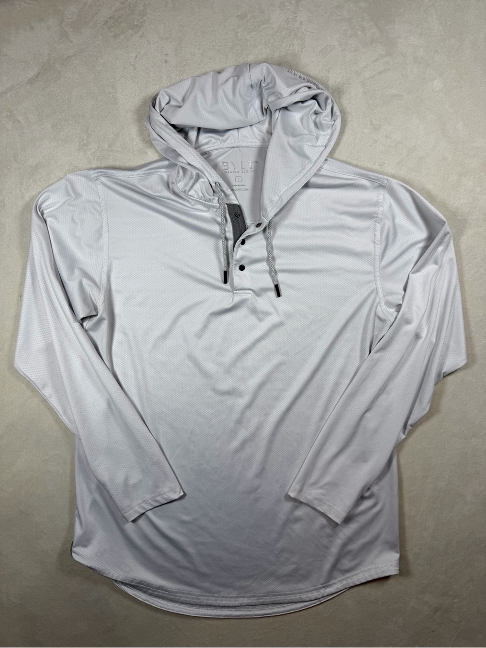 BYLT Basics Size Large Performance+ 2.0 Circuit Hoodie in White